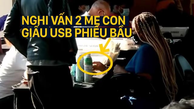 HAI MẸ CON VỤ VALI PHIẾU BẦU Ở GEORGIA  GIẤU USB KIỂM PHIẾU