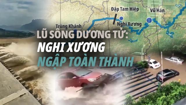 Thành phố cạnh đập Tam Hiệp bị ngập toàn thành