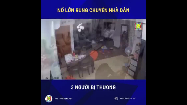 Nổ lớn, cháy cửa hàng sửa xe máy ở Hà Nội