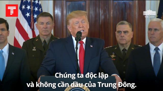 Tuyên bố chính thức của Tổng thống Trump sau vụ Iran phóng tên lửa